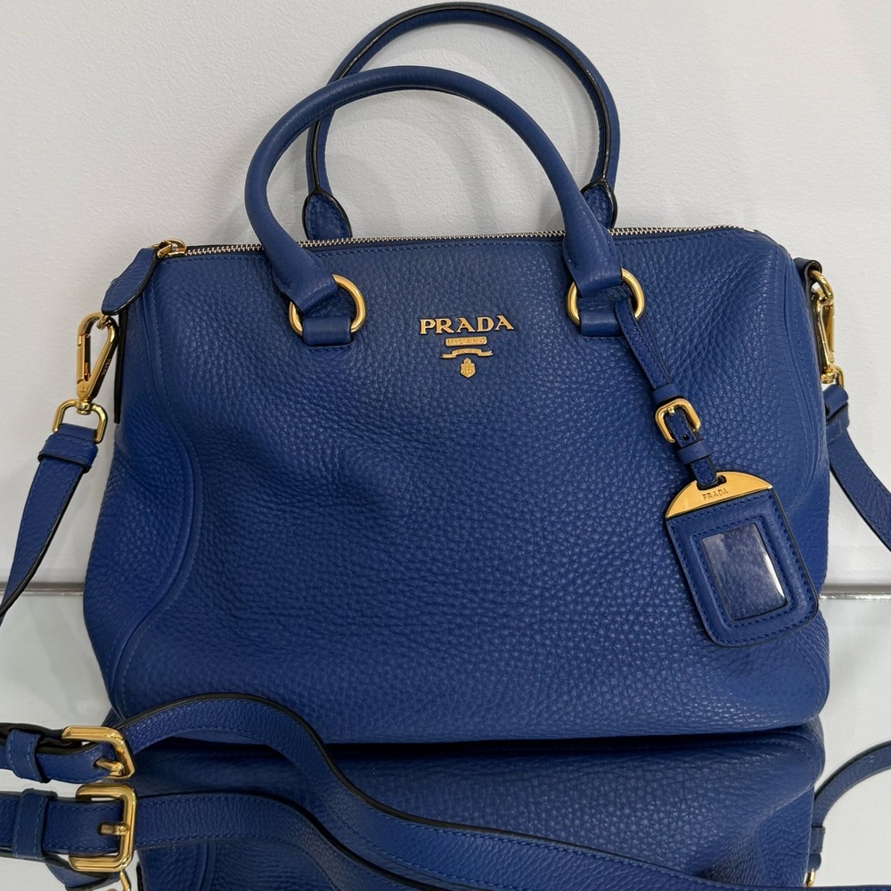 Prada Royal Blue Leather Satchel